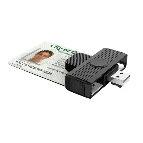 NOUVEAU USB TYPE C SMART CARD Reader Memory ID Bank EMV Electronic Dnie DNI Citizen Sim Cloner Connecteur Adaptateur pour Mac OS, Windows 1. Pour USB