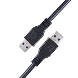 nuevo cable de datos USB3.0 Cable de alta velocidad USB3.0 Cable masculino a hombre A-A Cable de disco duro móvil de doble cabeza 1 metro de 1 metro Cámaras digitales adecuadas2.Para cable de datos de alta velocidad
