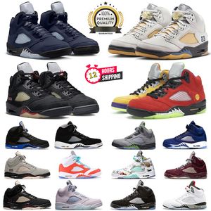 Nike air jordan 5 retro Jorden Jorda 5s Jordan5s Jumpman 5 5S Basketball Shoes ird Moonlight Easter Racer blue Raging bull Fire red Sail hombres entrenadores Sports Sneakers tamaño