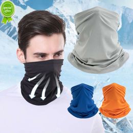 Nueva bufanda de protección UV, máscara para cubrir la cara de seda de hielo, tubo para el cuello, secado rápido, pasamontañas para ciclismo y pesca al aire libre, equipos de Moto transpirables