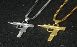 Nouveau Uzi chaîne en or Hip Hop Long pendentif collier hommes femmes marque de mode pistolet forme pistolet pendentif Maxi collier HIPHOP bijoux5604451