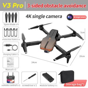 Nouveau V3 Pro Mini Drone 4K Professional HD Dual Camera FPV Obstacle Evitation Dron RC Quadcopter Helicopters Toys for Children E99PRO