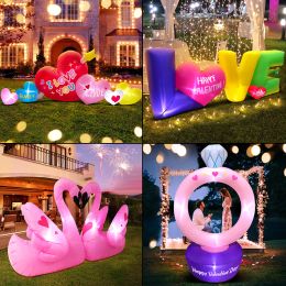 Nieuwe Valentijnsdag Voorstellen Trouwen Bruiloft Liefde Opblaasbare Kamer Outdoor Decoratie LED Licht Baby Verjaardagsfeestje Decor Geschenken 1208