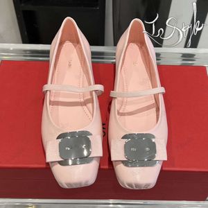 Nieuwe Vara Plate Ballet Flat SF Designer Damesschoenen Roze Loafers Casual Jurk Pak Schoeisel Merk Salvatoity Slip On Maat EUR 35-40