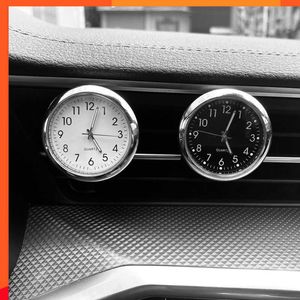 Nouvelle horloge électronique montée sur véhicule horloge à quartz sortie d'air de voiture commande centrale mini horloge montre électronique numérique lumineuse