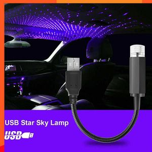 Nouveau véhicule ciel étoilé lumière USB intérieur Laser lumière atmosphère lumière intérieur extérieur Projection lumière voiture atmosphère décoration