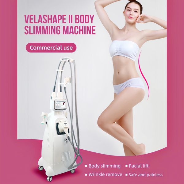 Nueva Velaa Body Shape V9 Máquina de adelgazamiento corporal Rodillo de vacío Máquina de adelgazamiento RF Quema de grasa V9 Cavitación RF Máquina reafirmante de abdomen