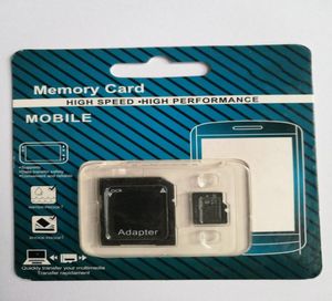 Nieuwe versie DHL 32GB 64 GB Micro Memory Card Class 10 met adapter Klasse 10 TF -geheugenkaarten met SD -adapter retailpakket8336010