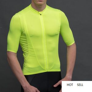 Maillot de cyclisme léger à manches courtes, nouvelle Version, vert Fluorescent, pro team aero, processus sans couture