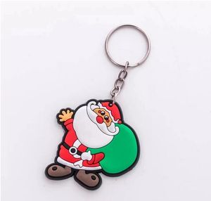 Dessin animé mignon porte-clés père Noël hommes et femmes cadeau de Noël pendentif couple porte-clés porte-clés ornements dhl bateau rapide