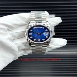 Nouvelle version montres unisexe cadran bleu verre saphir 36mm 128239 228238 bracelet en acier inoxydable or 18 carats automatique de haute qualité Me260r