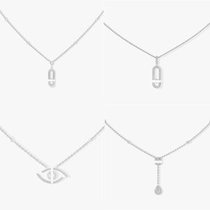 nouveau très populaire classique Msikass Single Three diamant coulissant collier asymétrique pour les femmes Designer Bijoux de luxe Lovers Party cadeau