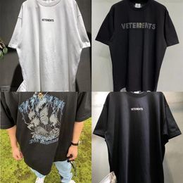 Nouveau VETEMENTS T-shirt hommes femmes 11 haute qualité violet blanc lettre imprimé Vetements T-shirt surdimensionné VTM hauts de hip-hop X0708284r