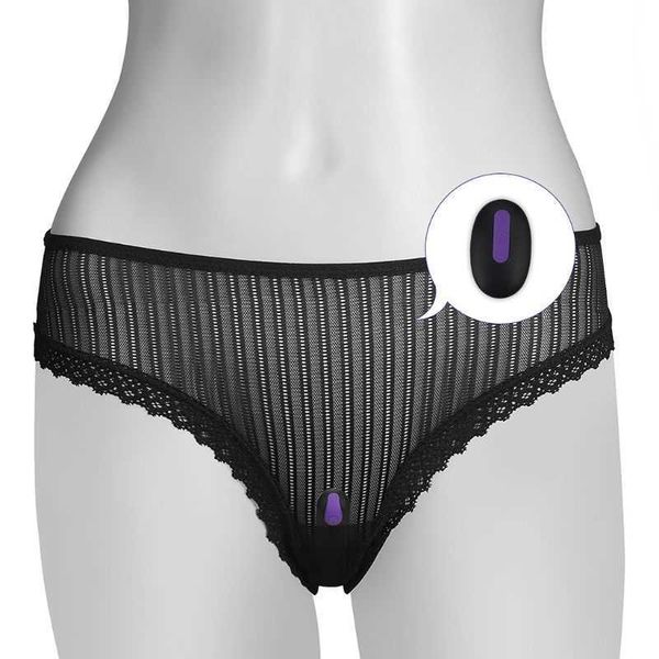 Nouvelle culotte vibrante 10 fonctions sangle de télécommande sans fil sur sous-vêtements vibrateur pour femmes Sex Toy 7.5x2cm Y201118