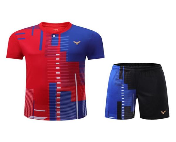 New Victor Badminton Chemises Men de concours malaisie Concours Tennis Suits Femmes Pingpong Shirt Male Sport Tshirt5223411