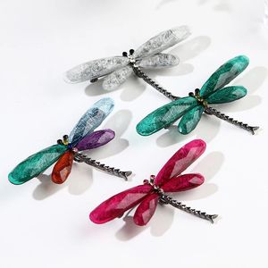 NIEUW VINTAGE ACRYLISCHE DRAGENFLY BROOCH PIN CLIP Dames Girl Dress Coat Accessoire Cute Fashion Wedding Sieraden Gift Insect broche
