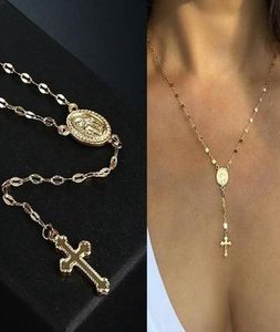 Nieuwe vintage ketting ketting christelijke bohemia religieuze rozenkrans hanger ketting voor vrouwen charme sieraden geschenken 325066666