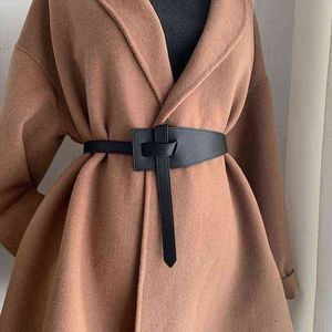 Nouveau Vintage Manteau Jupe Ceinture Femmes Simple Polyvalent Noué Ceinture Taille Était Plus Mince Casual Rétro Tendance Ceinture Cadeau Pour Un Ami G220301