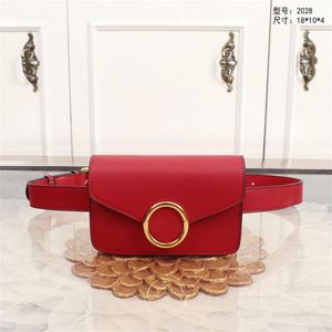 Nuevos bolsos de lujo de diseñador vintage monederos negro rojo bolso de la cintura de cuero genuino marca de calidad superior bolsos de vestir de moda para mujer 18x10x239w