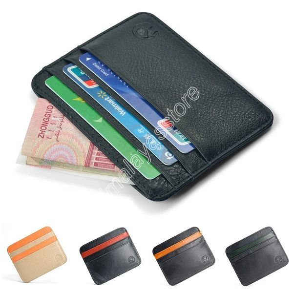 Nouveau Vintage en cuir étui pour cartes de crédit Mini porte-carte d'identité petit sac à main pour homme mince portefeuille pour hommes porte-carte sacs pour cartes de visite