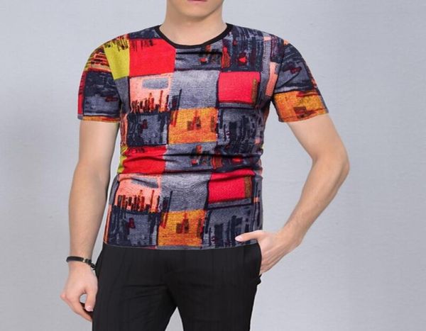 Nouveau tshirt vintage Men V Neck HARAJUKU DROING 3D TEES IMPRESSIONS Men039 Hip Hop Style Urban Tshirt Summer Streetwear Tops4829867