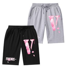 Nieuwe Vlone Pants Summer Heren Shorts Shorts Gym Heren Sport Running Fitness Beach Basketball Jogging Pure Cotton Pants Losse shorts veelzijdige dames voor heren.