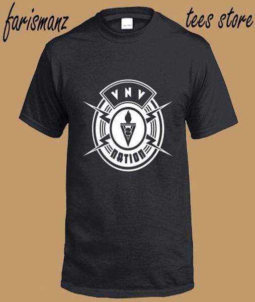 NUEVA VNV Nation Electronic Music Band LOGO MEN039S TAMAÑO NEGRA DE CAMISA S TO 3XL7983192