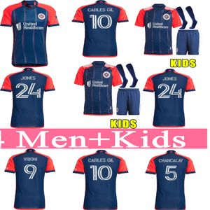 NIEUWE VRIONI ENGELANDes 2024 REVOLUTIE MLS voetbalshirts thuis weg blauwe voetbalshirts 24 25 man speler versie set 2025 CARLESGIL JONES BOU