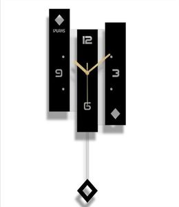 Nouvelle horloge murale Quartz Nordic Corloge avec pendulum de grande taille Watch Modern Design moderne pour décoration de maison Big Duvar Saati décor293p8533130