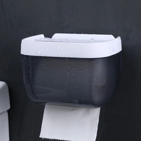 Nouveau support de tissu à montage mural pour la boîte de rangement de salle de bain Boîte à pointes Fournitures de maison Prise de téléphone Porte-toilet