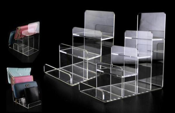 Nueva billetera, soporte de exhibición para monedero, soporte acrílico para exhibición de teléfono móvil, maquillaje, gafas cosméticas, lápiz labial, joyería, estante para esmalte de uñas 7524686