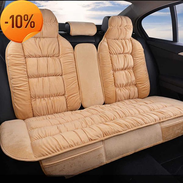 Nouveau chaud couverture de siège de voiture arrière universel hiver en peluche coussin fausse fourrure matériel pour siège de voiture protecteur tapis voiture intérieur accessoires