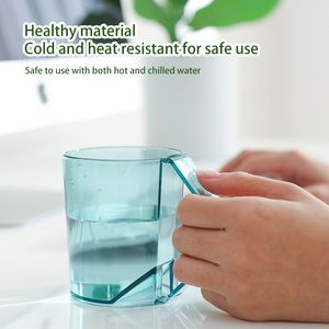 Nieuwe wasbeker draagbare plastic tandenborstel cup badkamer plastic transparante mondwater beker tandenborstelhouder badkamer benodigdheden