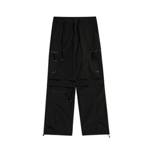 Nouveau pantalon large en denim lavé de style Hong Kong avec un pantalon de travail ample pour hommes et femmes