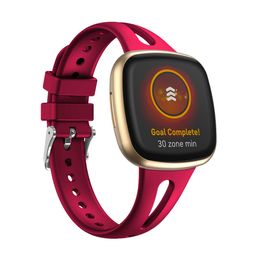 Nouveau groupe de montre pour Fitbit Versa 3 Strap Slim Bracelet de remplacement en V Slim pour les groupes de sens Fitbit Versa 4 Accessoires Femmes Men S L