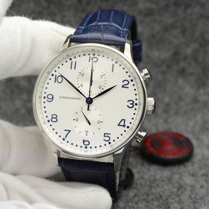 Nouvelle montre chronographe sport batterie puissance limitée montre cadran argenté quartz montre-bracelet professionnelle boucle déployante hommes montres Blue280v