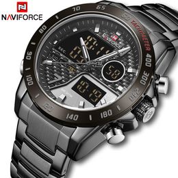 Nouvelle montre pour hommes Naviforce Top Luxury Brand Fashion Quartz Bussinsiness Watch en acier inoxydable Sport Wristwatch Relogo Masculino Ly1282E