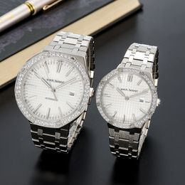 Nouvelle montre hommes montre automatique femmes montre à quartz tout acier inoxydable diamant bague bouche montre U1 couple montre montre de luxe