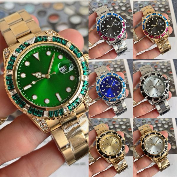 Nuevos relojes Reloj de alta calidad para hombre con cara de diamante de cuarzo caliente de comercio exterior