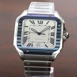 Nieuwe horloges Luxe Watch Square Man 40mm 35 mm Genève echte mechanische beweging Classic Mens polshorloge CA01-4176O