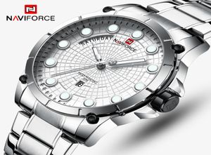 Nieuwe horloges Men Luxury Brand Naviforce Men Sport Watches waterdichte full stalen kwarts Men039S Militaire Watch Relogio Masculino3568195