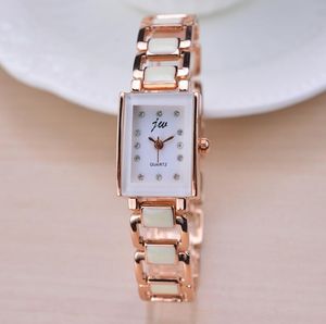 Nuevo reloj de pulsera para mujer, pulsera cuadrada de oro, relojes de lujo, reloj de pulsera de cuarzo de acero inoxidable para mujer, reloj de vestir informal con diamantes