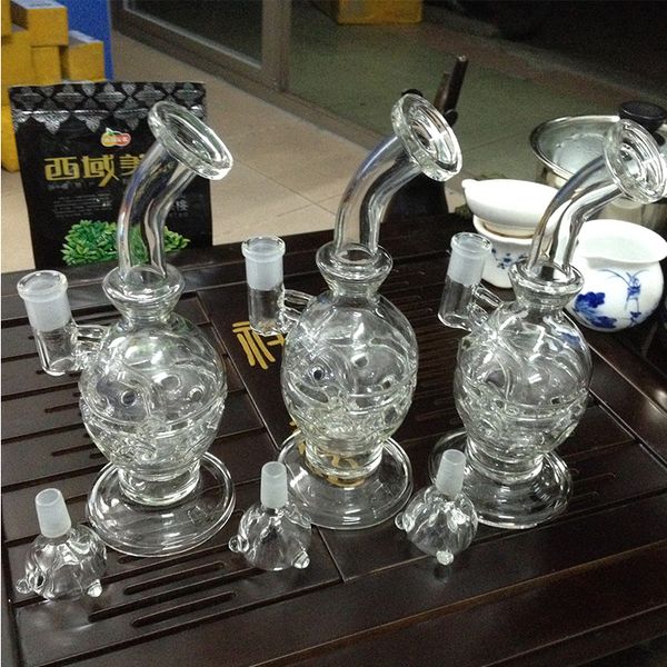 Nuevos bongs de agua turbina ciclón percolador Fondo esférico dab bongs girando mejores tuberías de agua envío gratis