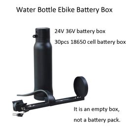Nueva caja de batería de tubo de botella de agua, caja de batería vacía de 24V 36V con soporte de celda 18650 de 30 Uds.