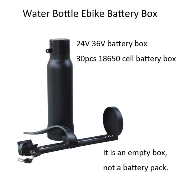 Nouveau Bouteille d'eau vers le bas Tube boîte de batterie 24 V 36 V boîtier de batterie vide avec 30 pièces 18650 support de cellule