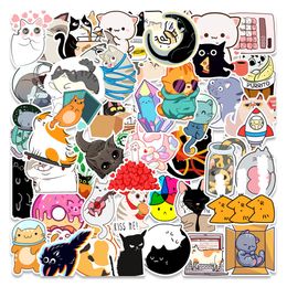 Nouveau étanche 10/30/50pcs Kawaii chats animaux Graffiti autocollants dessin animé décalcomanies moto bagages guitare planche à roulettes enfant cadeau autocollant Car sticker