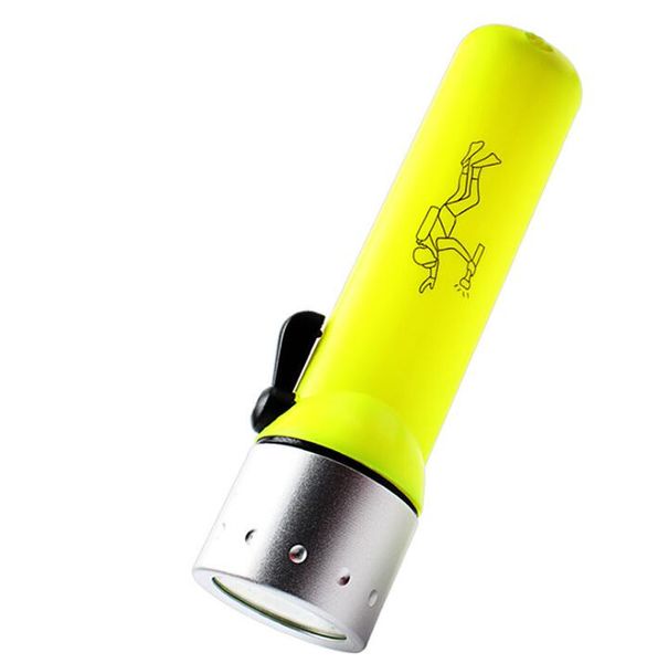 Lampe de poche étanche à LED XM-L XML T6 1600LM, lampe portable sous-marine, porte-clés, pour sports de plein air, pêche