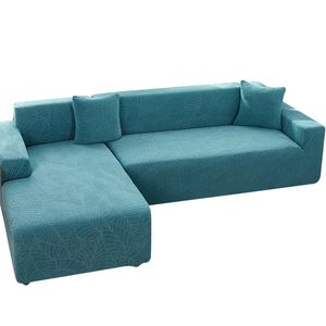 Nouveau canapé Jacquard imperméable couvre 1/2/3/4 sièges couverture de canapé solide en forme de L housse de canapé protecteur banc couvre en gros disponible