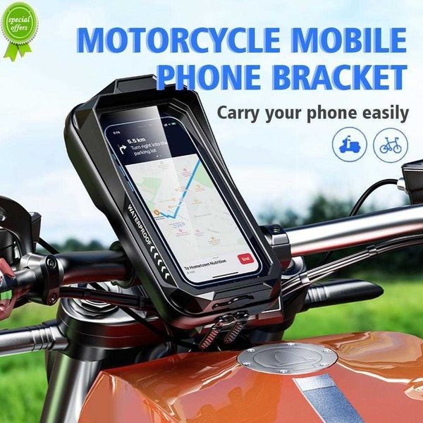 Nouveau étanche moto vélo support pour téléphone 360 Rotation tige pince guidon téléphone vélo guidon Clip avec écran L1Q1