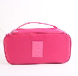 Nouveau sac de toilette Durable en Nylon imperméable à l'eau sac à cosmétiques sac de maquillage féminin de couleur unie sac de cosmétique de beauté de toilette de voyage